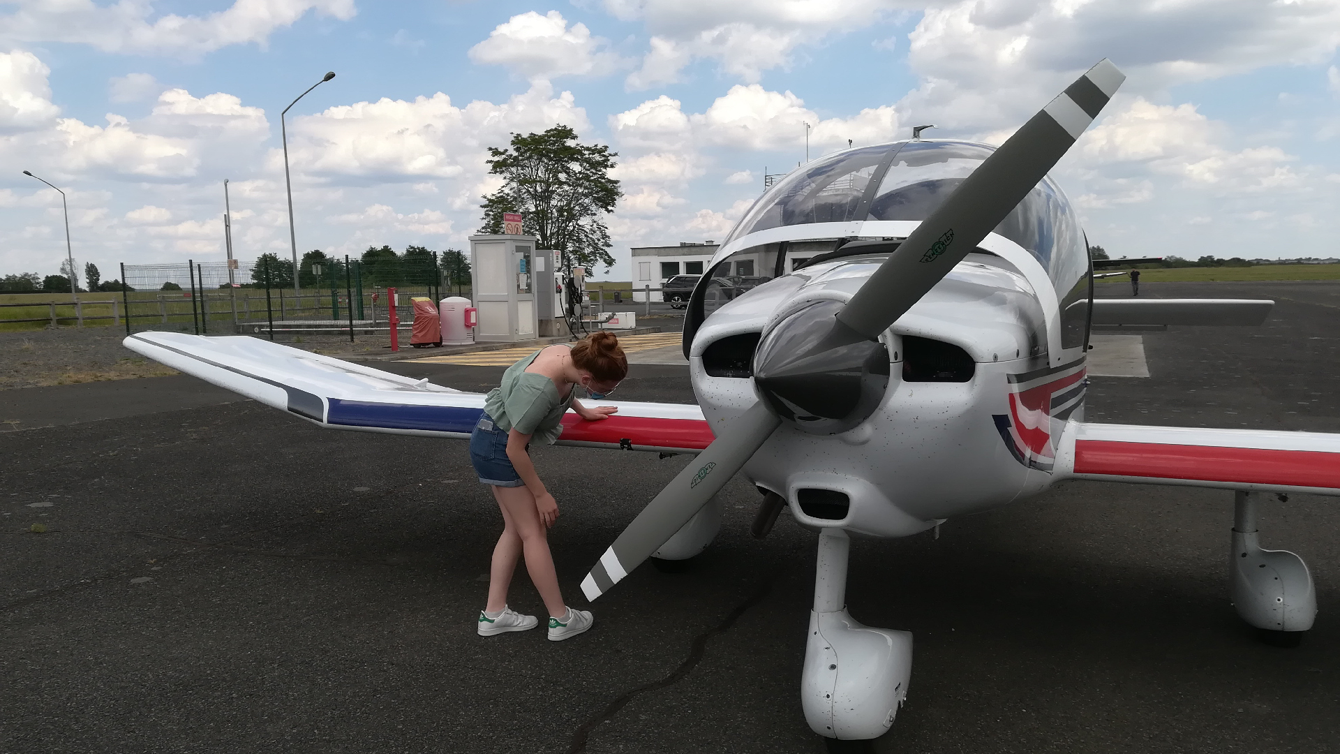 Preflight check on DR 400 at Saumur Air Club